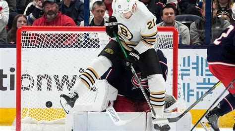 James van Riemsdyk has a goal, 2 assists to lead Bruins over Blue Jackets 4-1